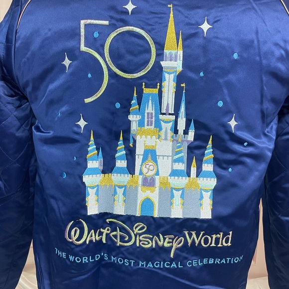 2021 Disney Parks Walt Disney World 50th Anniversary Bomber Jacket sZ L XL 1X - Picture 3 of 14